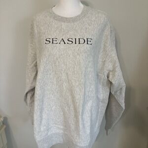Champion Reverse Weave Seaside Pullover Sweatshirt Men's XL Gray Florida